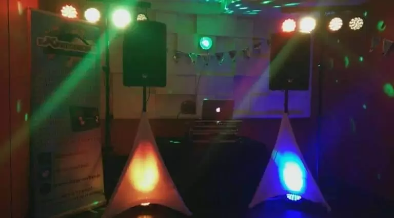 mobile set-up in upstairs area in k-town bar for a 30th birthday party