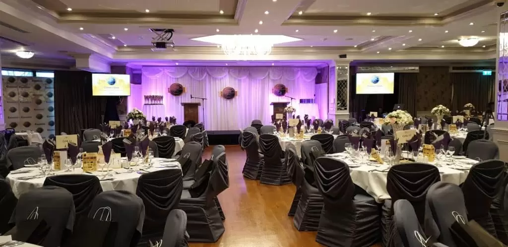mobile set-up in the rose hotel, tralee for a corporate function